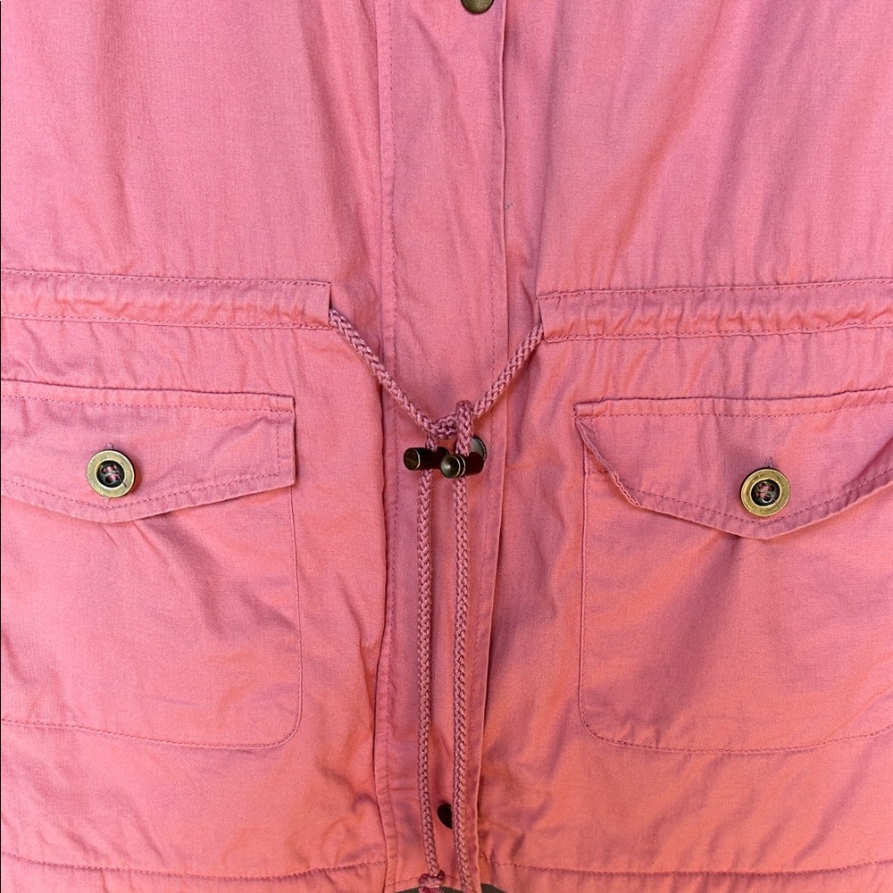 Women's Pink Hooded Vest by Cesto - Picture 3 of 6